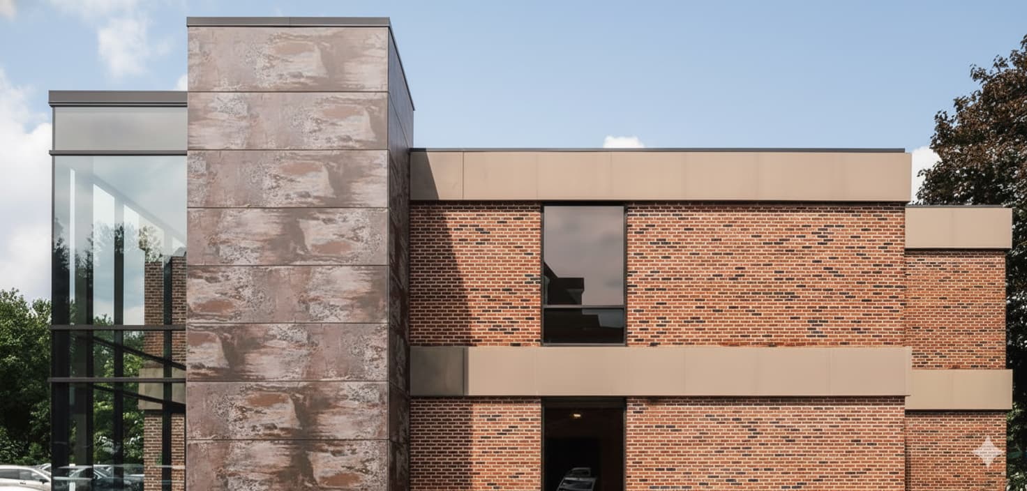 The Armonk Professional Center — brick-and-bronze Class A architecture at 355 Main Street, Armonk, New York.